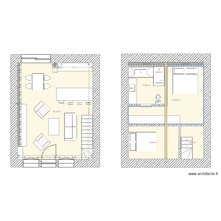 Grange Rénovée Nue. Plan de 0 pièce et 0 m2