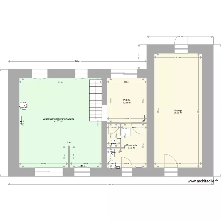Maison Rez de chauss&eacute;e. Plan de 