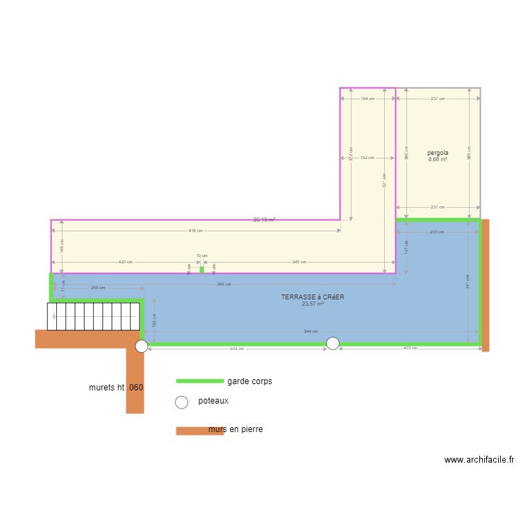 michon projet. Plan de 0 pièce et 0 m2