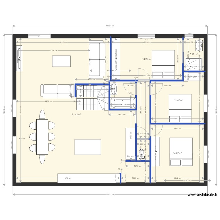 giettaz 3. Plan de 25 pièces et 508 m2