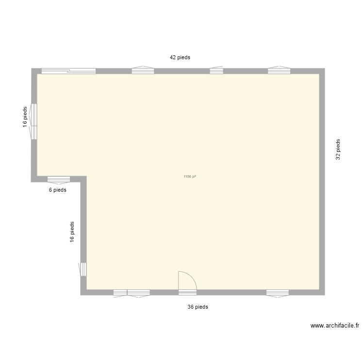 Chalet Murs extérieurs. Plan de 0 pièce et 0 m2