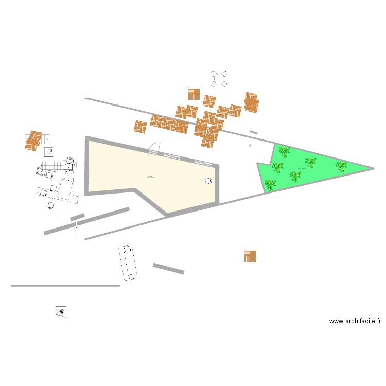 PLAN BRETI RDC ETAGE NOUVEAU. Plan de 6 pièces et 155 m2