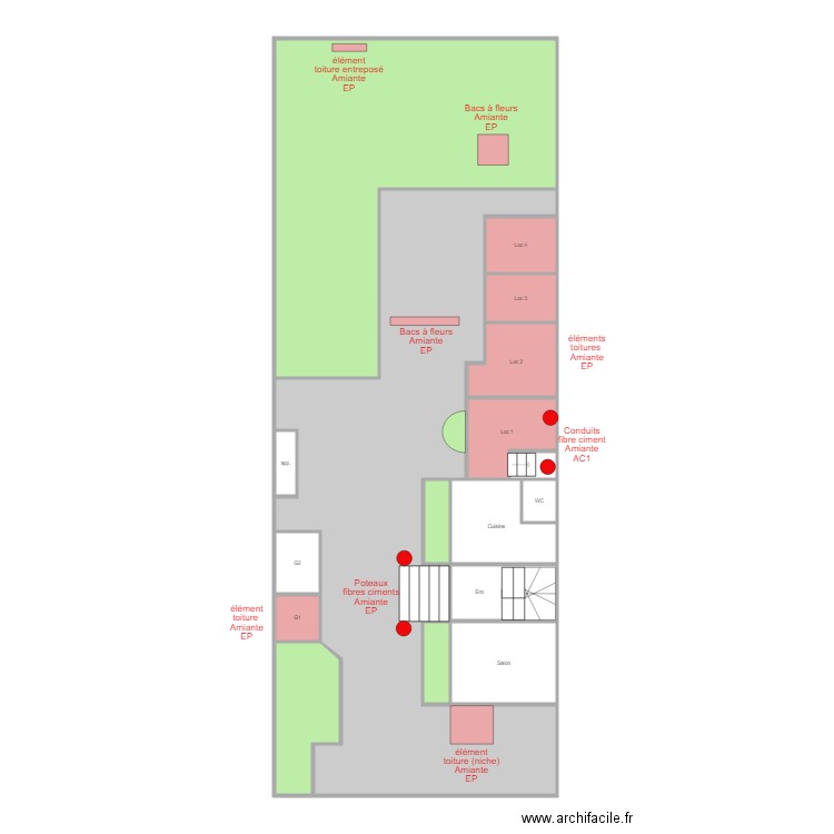 rdc bourgeois. Plan de 0 pièce et 0 m2