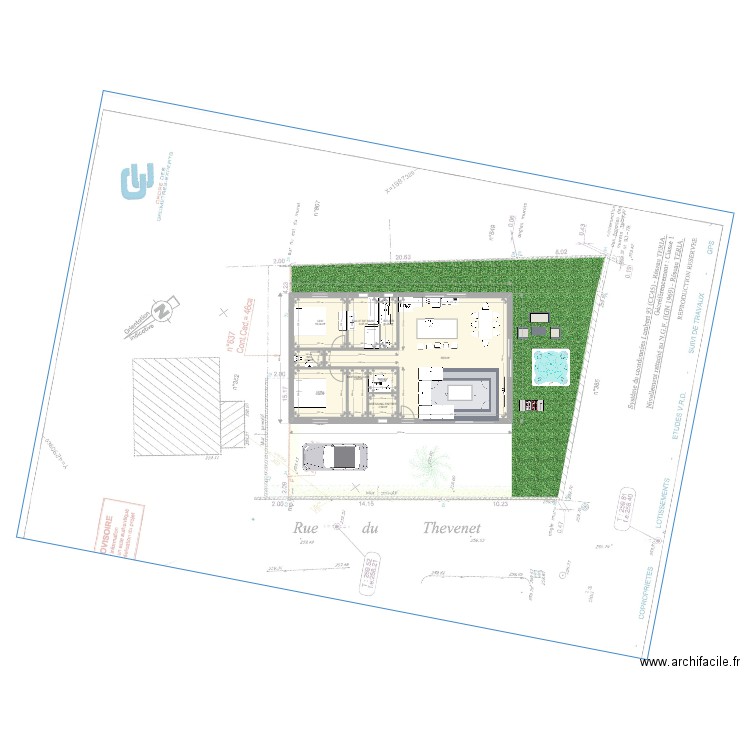 MAISON BOUVESSE2. Plan de 9 pièces et 96 m2