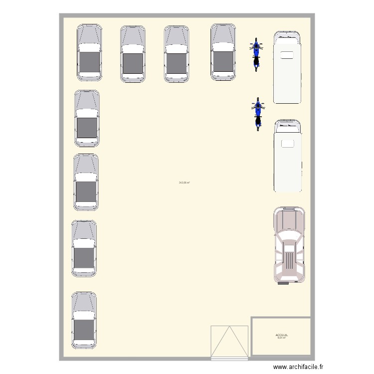 Parking PAPETEE. Plan de 2 pièces et 351 m2