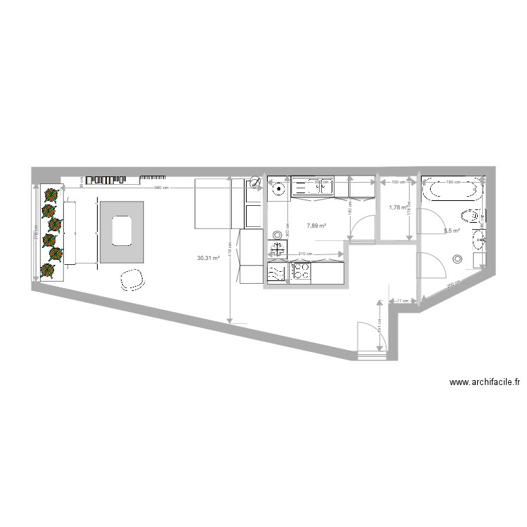 appart hugo manchester. Plan de 0 pièce et 0 m2