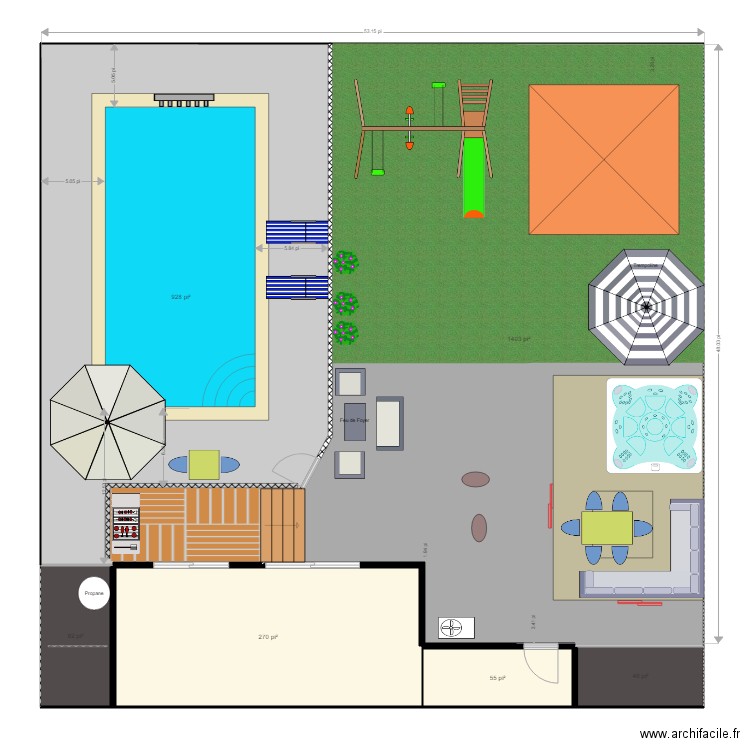 la cour11. Plan de 0 pièce et 0 m2