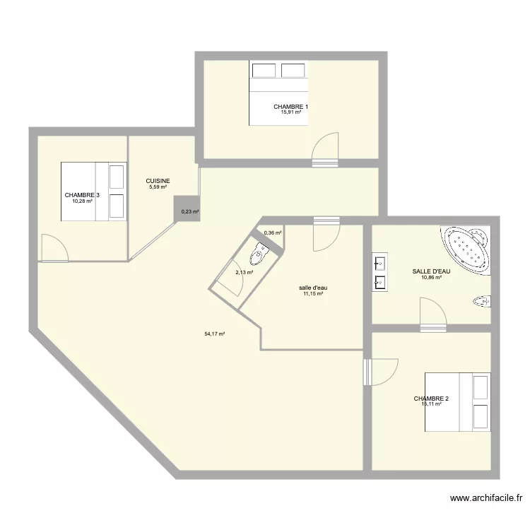 delamare modifi&eacute;. Plan de 