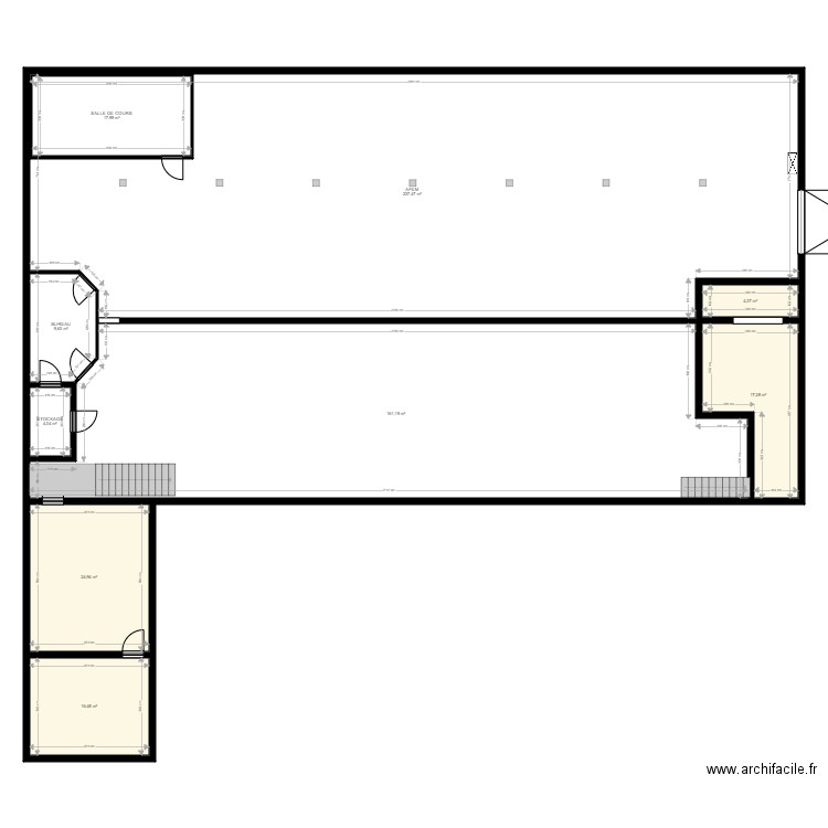 Etage SAI Châtellerault . Plan de 9 pièces et 513 m2