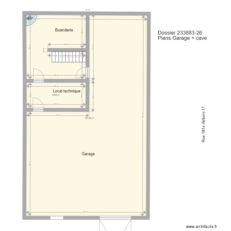 Airborn -1. Plan de 2 pièces et 136 m2