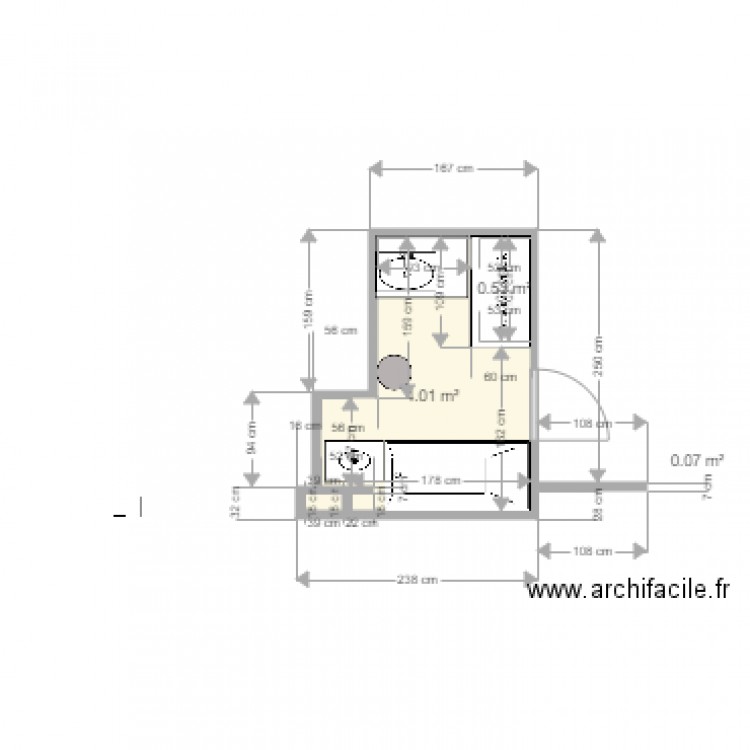 BAIGNOIRE. Plan de 0 pièce et 0 m2