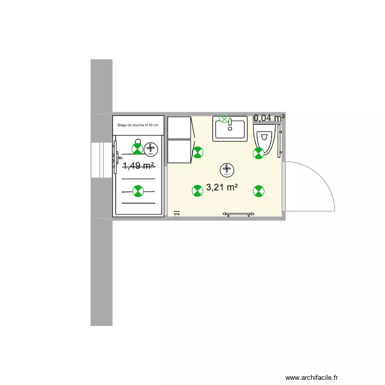 Tata Salle d'eau. Plan de 3 et 5 m² Tata Salle d'eau. Plan de 3 et 5 m²