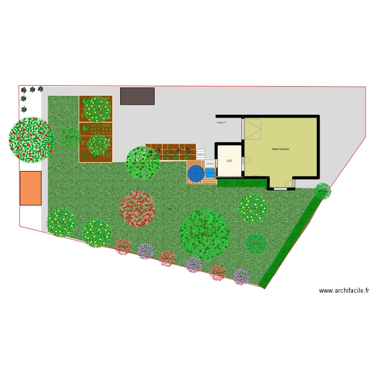 Situation actuelle. Plan de 4 pièces et 75 m2