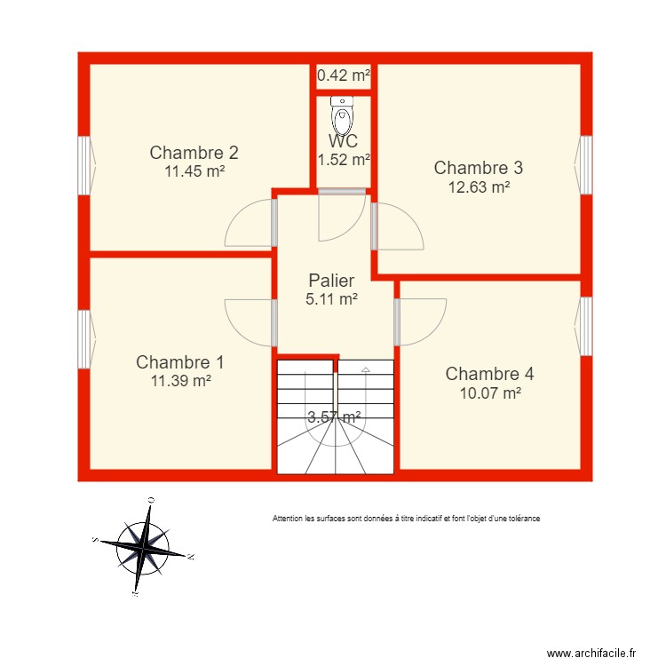 BI 5063 étage non côté. Plan de 0 pièce et 0 m2