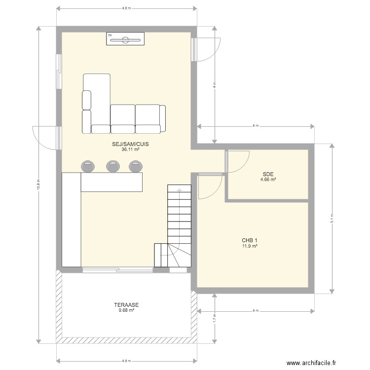 maison 3. Plan de 0 pièce et 0 m2