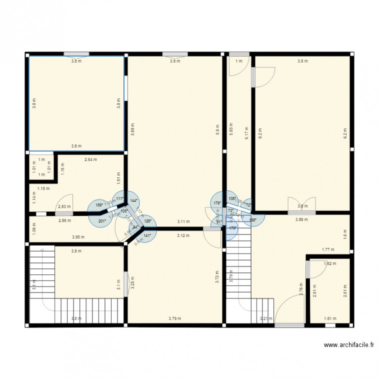 Plan Yassine 2019. Plan de 10 pièces et 129 m2
