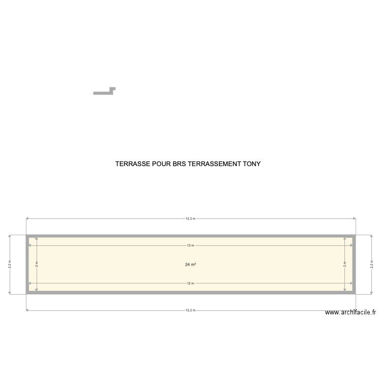 TERRASSE POUR BTS TERRASSEMENT. Plan de 0 pièce et 0 m2