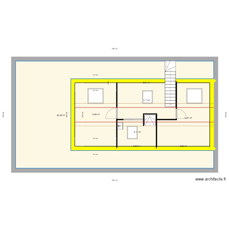 Combles. Plan de 0 pièce et 0 m2