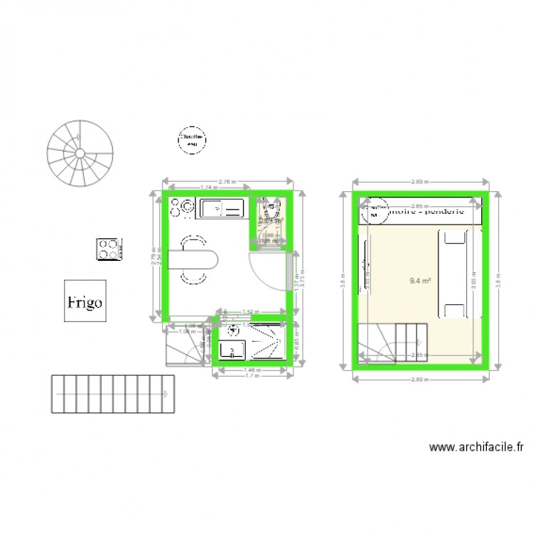 T1 SOUSPLEX PIRAME. Plan de 0 pièce et 0 m2