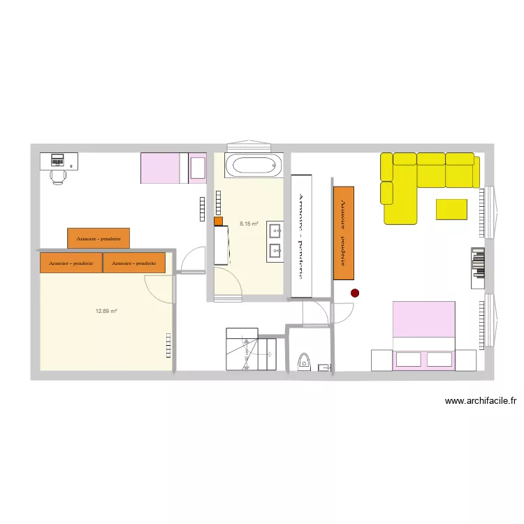 Roger &eacute;tage. Plan de 