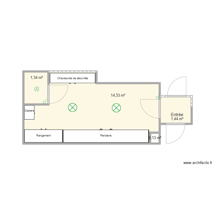 vestiaire B11 B12 V3. Plan de 0 pièce et 0 m2