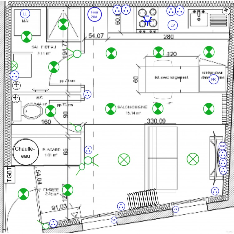 plan elec dupart . Plan de 0 pièce et 0 m2