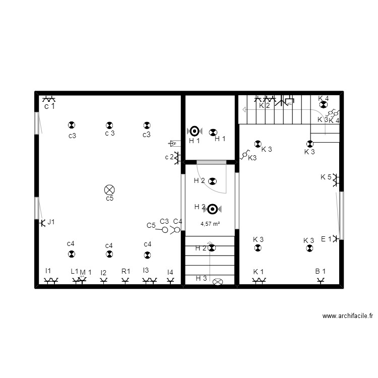 AITGR 1. Plan de 2 pièces et 42 m2