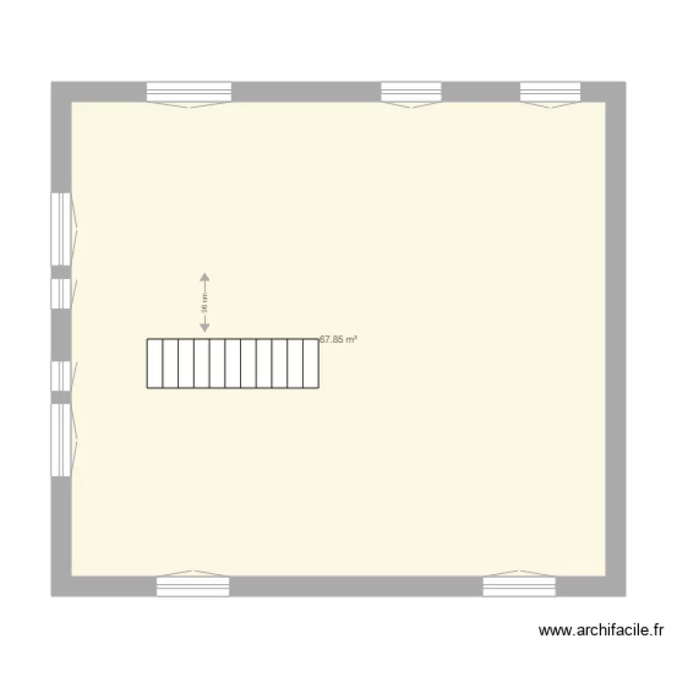 Etage Saint george nu isol&eacute;. Plan de 