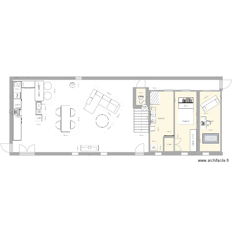 essai 1. Plan de 5 pièces et 34 m2