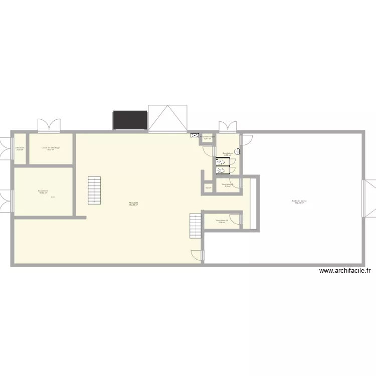 AFPA atelier annexe CMA Mont de Marsan RDCTer. Plan de 