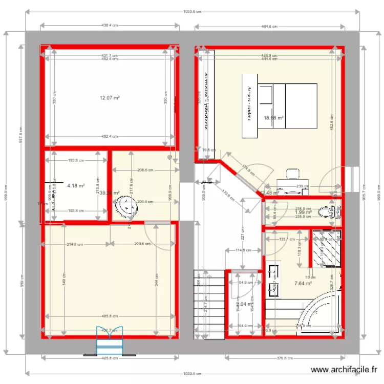 Maison Vesvre 2 &eacute;tage. Plan de 