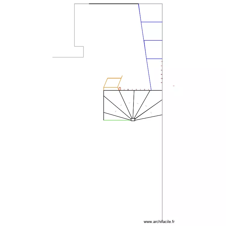 escalier et meuble biais 30cm. Plan de escalier et meuble biais 30cm. Plan de