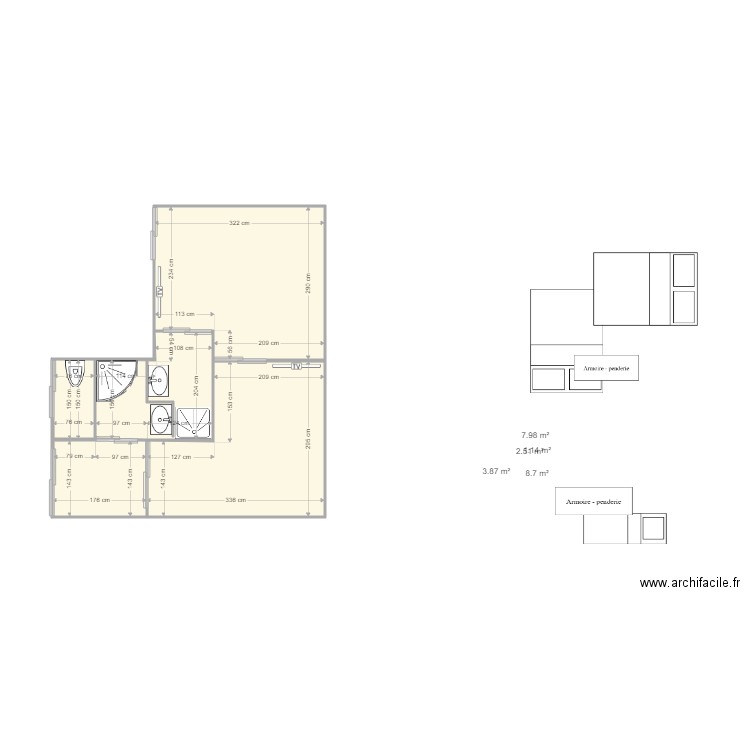 Implantation finale cote 2. Plan de 0 pièce et 0 m2