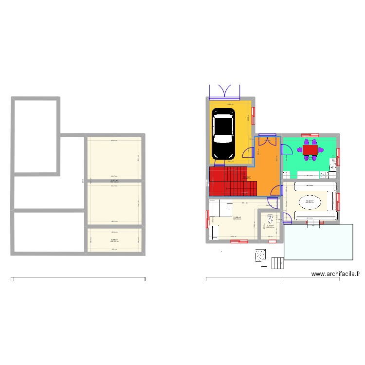 Ali Maison 1. Plan de 8 pièces et 127 m2