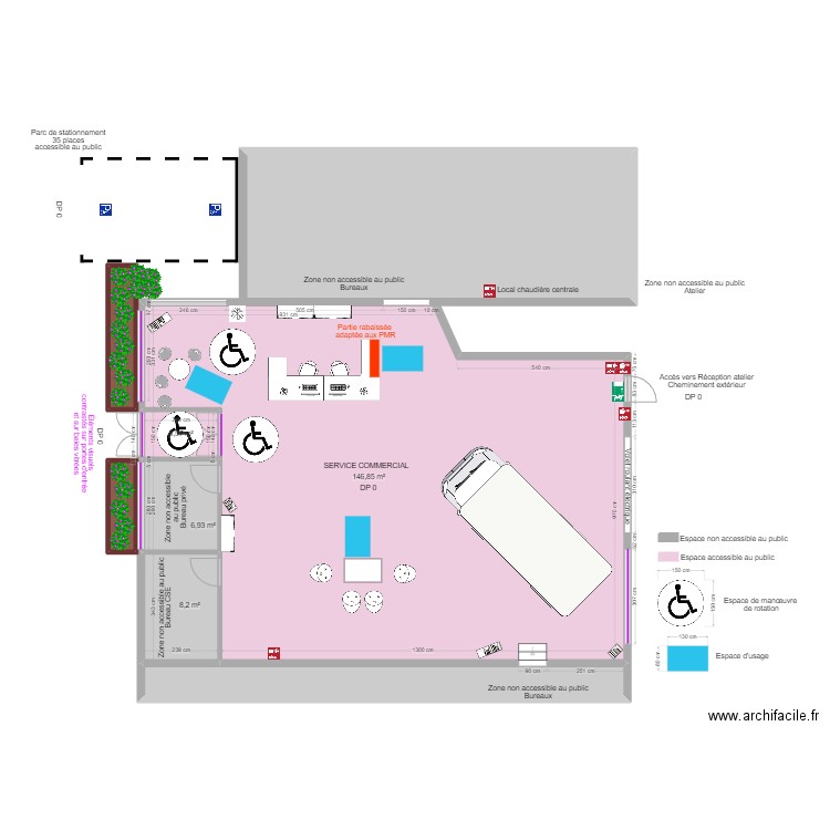 IVECO NORD SITE LESQUIN SERVICE COMMERCIAL APRES TRAVAUX. Plan de 8 pièces et 244 m2