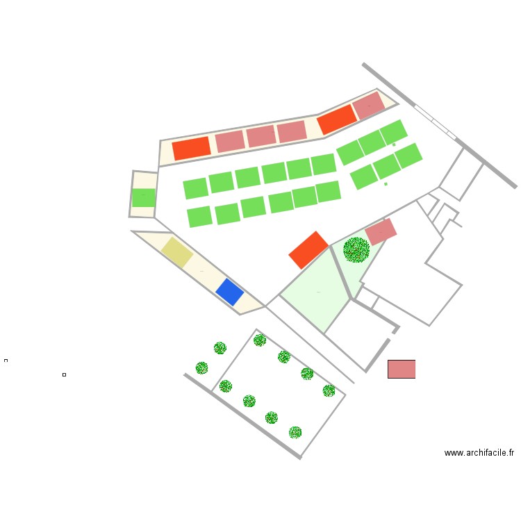 Implantation 2021. Plan de 0 pièce et 0 m2