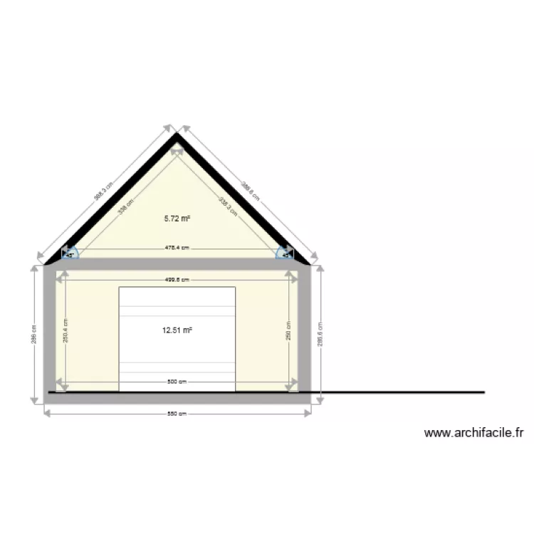 Facade avant 2. Plan de 