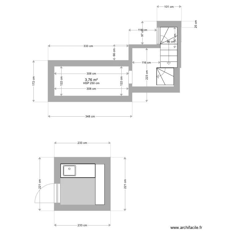 Cave Bensaid. Plan de 