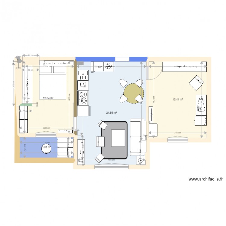 Essais chambre. Plan de 0 pièce et 0 m2
