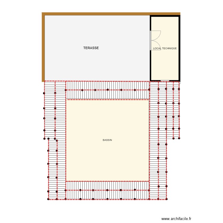 plan terrasse lambourde. Plan de 0 pièce et 0 m2