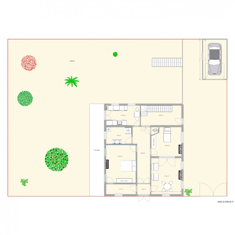 ave de la gare REZ avec abords. Plan de 0 pièce et 0 m2