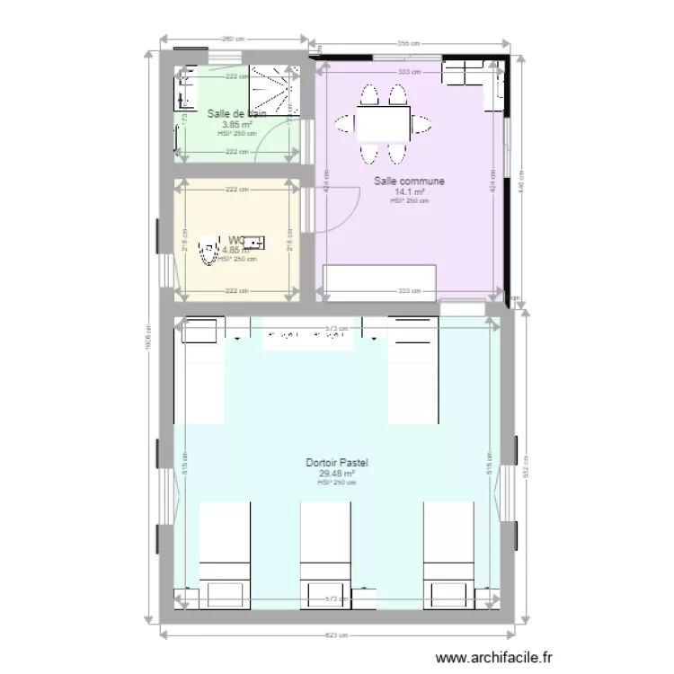 Dortoirss. Plan de Dortoirss. Plan de