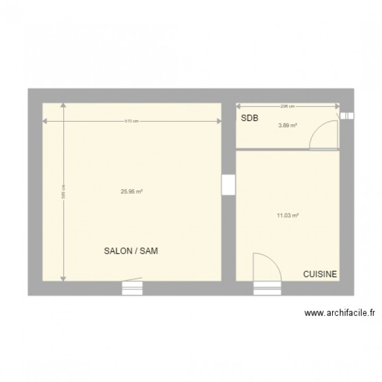 Plan Travard rdc. Plan de 0 pièce et 0 m2