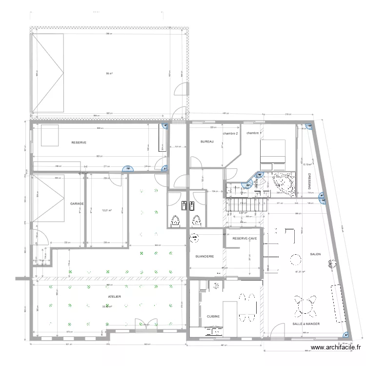 maison La Chapelle Chauss&eacute;e limite propri&eacute;t&eacute; 4. Plan de 