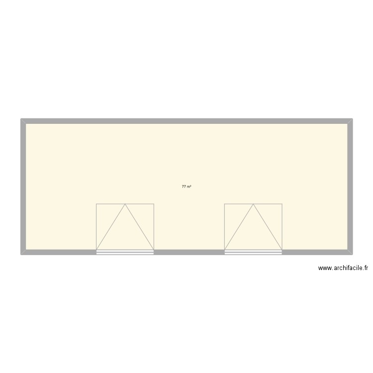 car port. Plan de 1 pièce et 77 m2