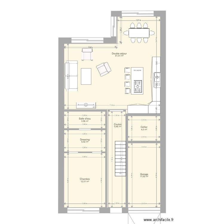 rdc maison avec espace. Plan de 0 pièce et 0 m2