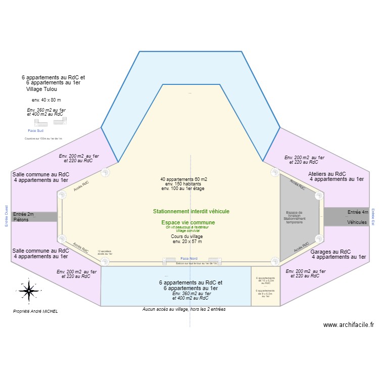 Immeuble Village 100. Plan de 0 pièce et 0 m2