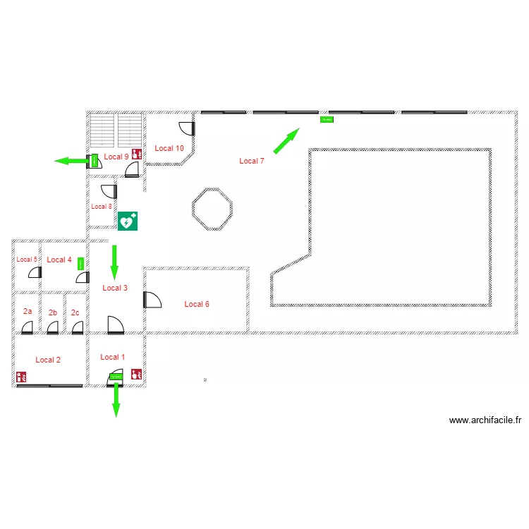 Vaulx bâtiment D Piscine. Plan de Vaulx bâtiment D Piscine. Plan de