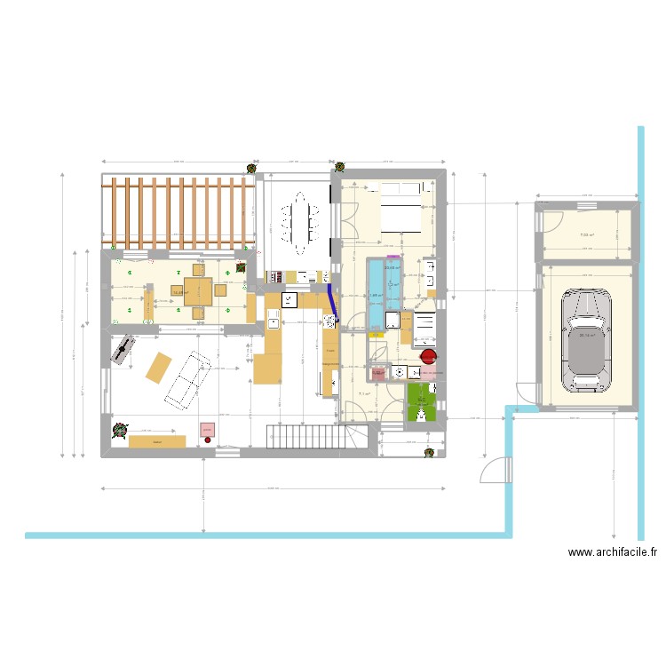 Panagia R d C  SaM coté jardin table 110. Plan de 0 pièce et 0 m2
