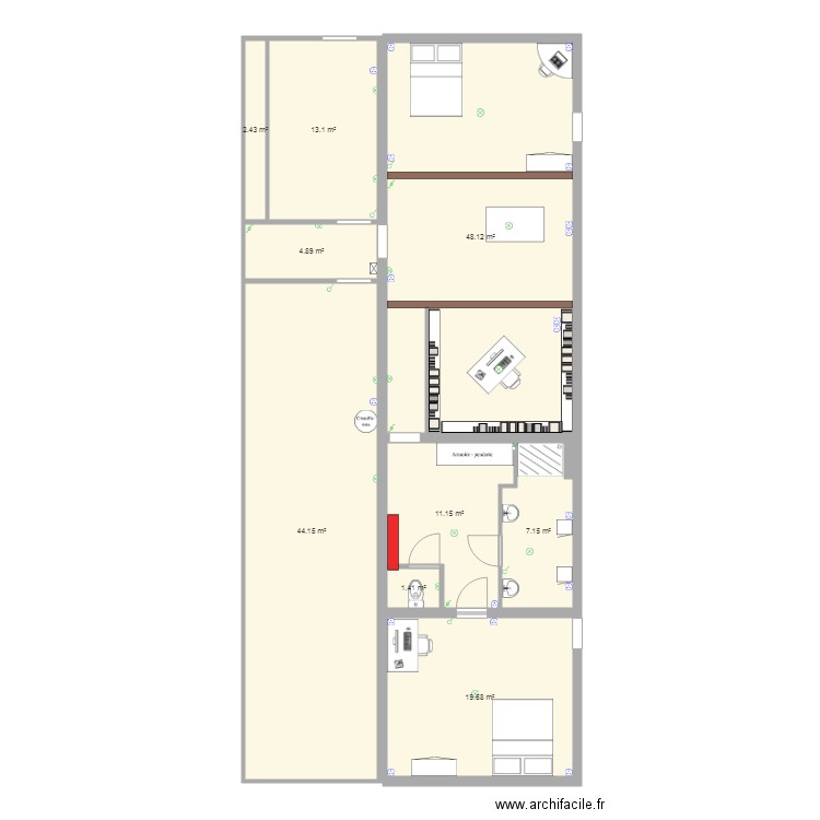 Futur Grenier . Plan de 0 pièce et 0 m2